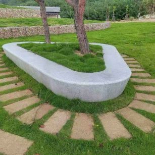 阳泉 芝麻白光面整石坐凳