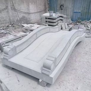 阳泉 芝麻灰花岗岩园林景观 小石桥