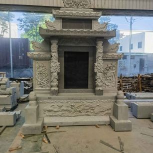 阳泉 芝麻灰高档墓碑、土墓，一套也支持定做