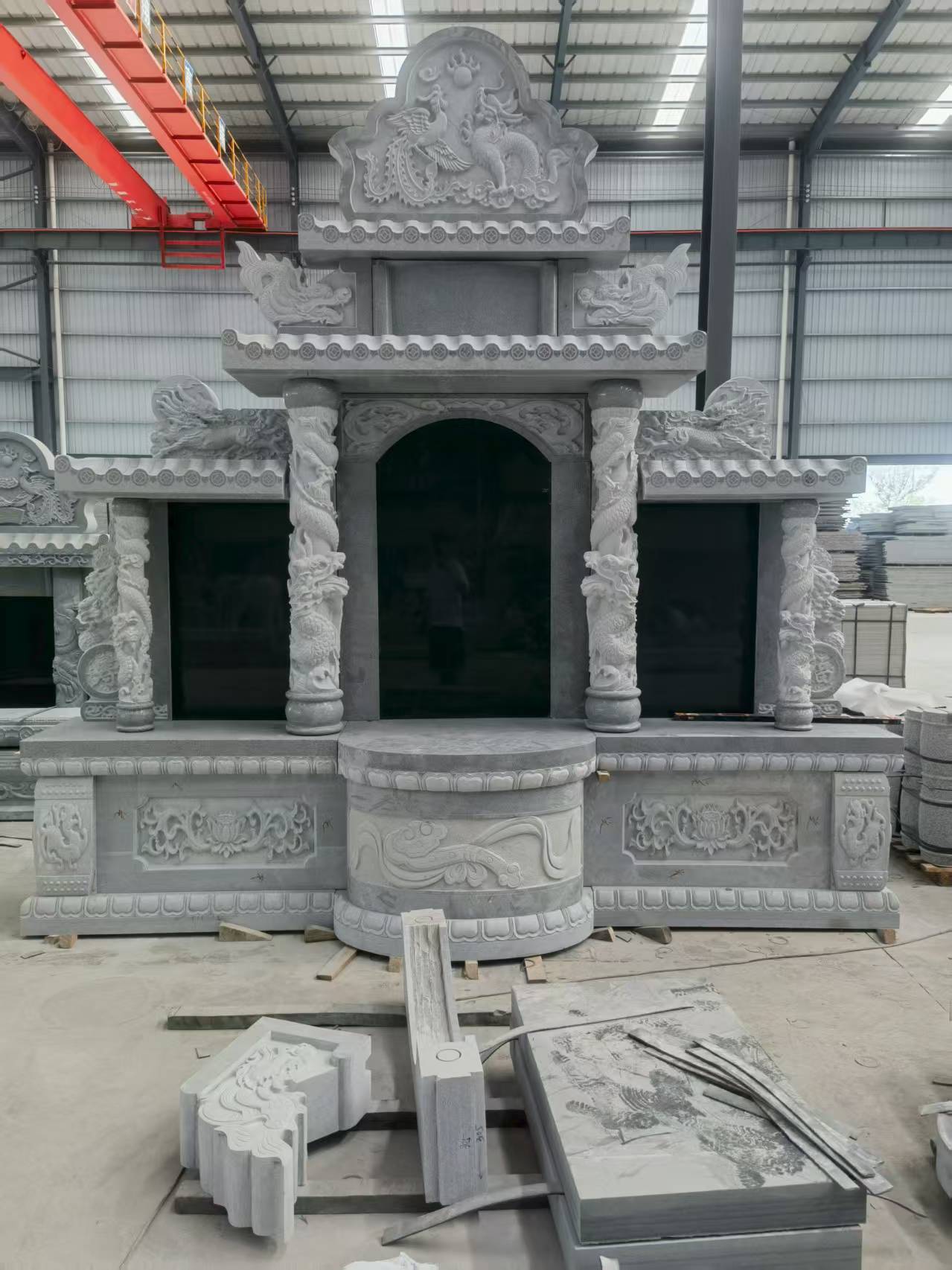 阳泉 芝麻灰高档墓碑，土墓，可定制