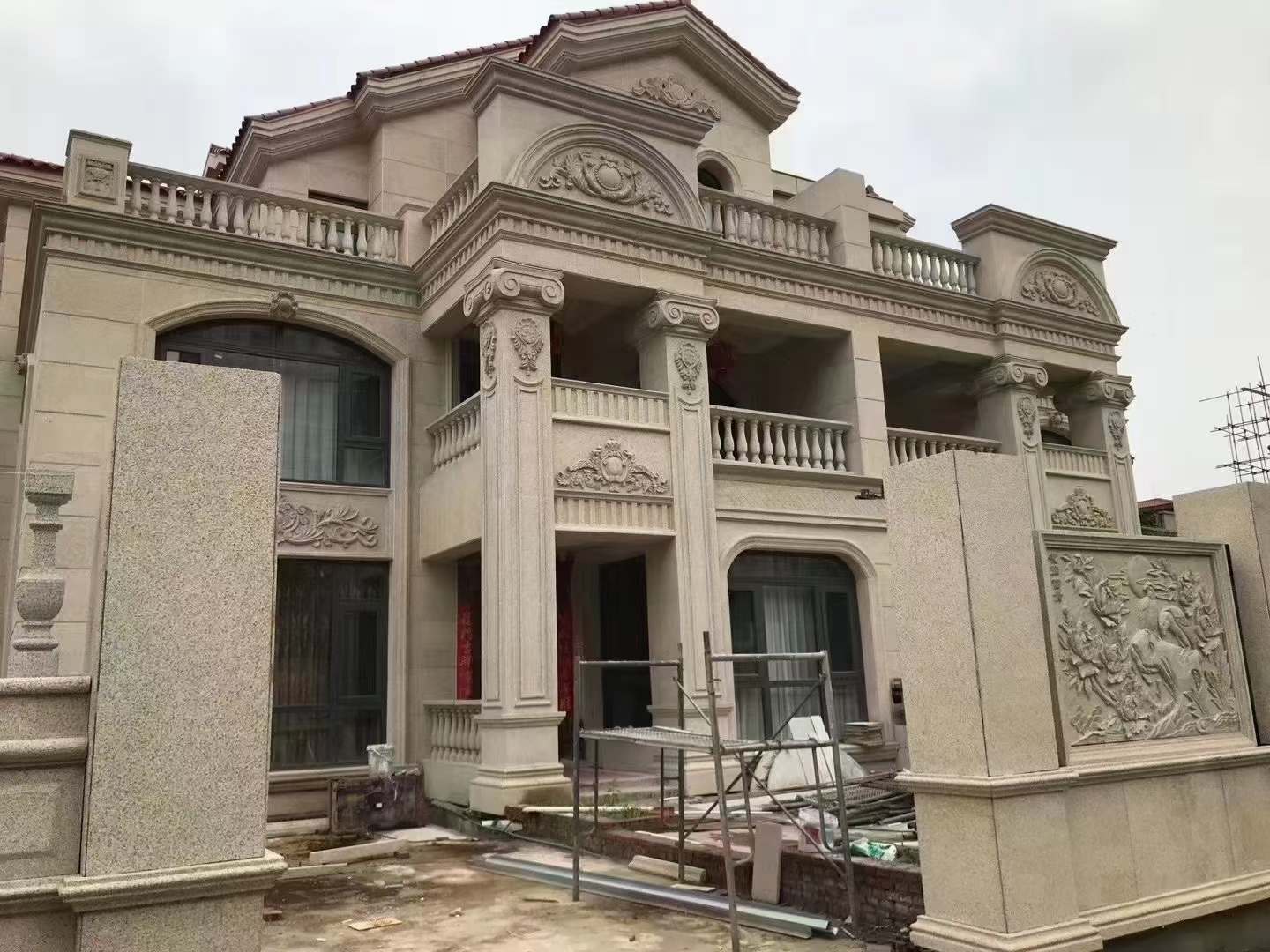 阳泉黄金麻别墅外墙安装效果