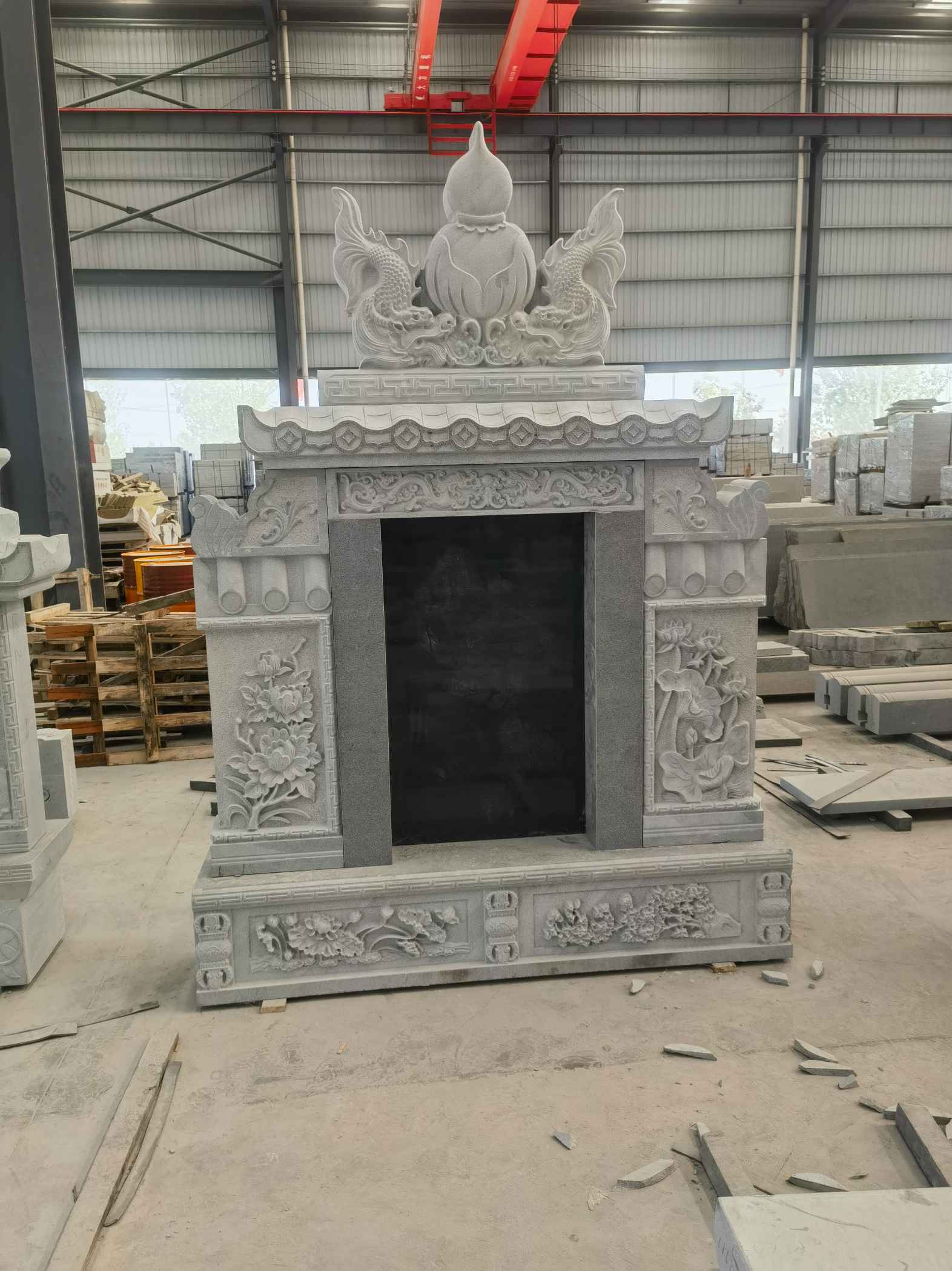 阳泉 芝麻灰高档墓碑、土墓，一套也支持定做